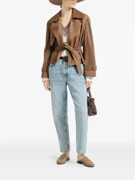 Blugi Brunello Cucinelli cu 5 buzunare albastru