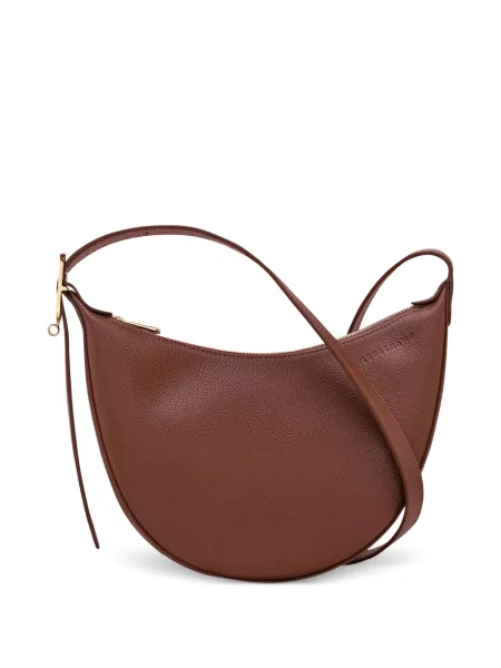 Geanta de piele Longchamp din piele maro
