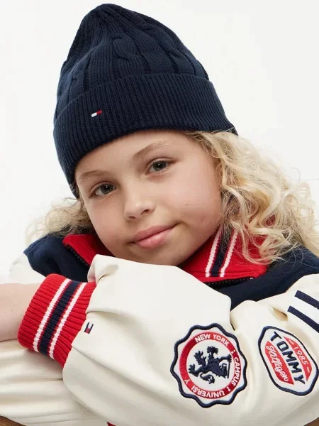 Tommy Hilfiger beanie kapa za djecu plava
