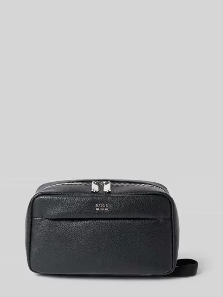 BOSS kosmetyczka z imitacji skóry Ray EVO_Washbag czarna