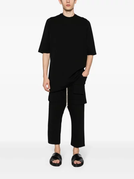 Cargo stiliaus kelnės Rick Owens Drkshdw apkarpytas juoda