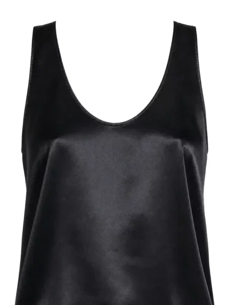 Top Danamé din satin negru