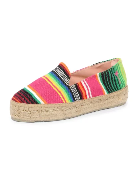 Espadryle Manebi w paski z paskiem