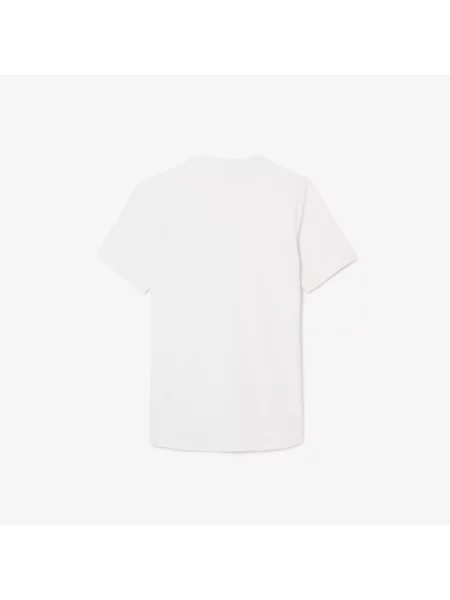 Lacoste T-Shirt Z Okrągłym Dekoltem Regular Fit biały