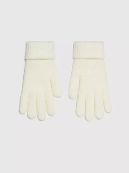 Dzianinowe rękawiczki Goen.j białe