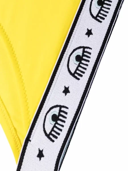 Bikiny Chiara Ferragni s autogramem žluté