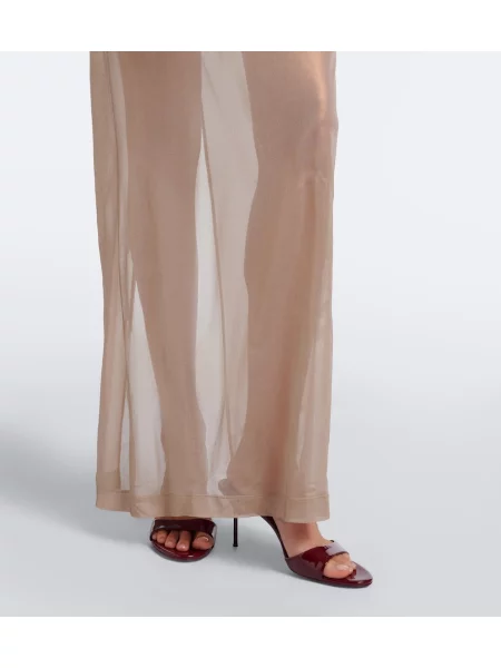 Rochie maxi Nensi Dojaka din tul bej