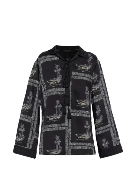 Bluză Allsaints cu imagine negru
