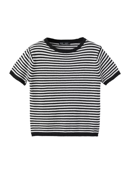 MANGO Pulover CALEOTS negru alb