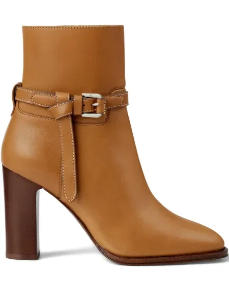 Cizme scurte Ralph Lauren Collection cu cataramă maro