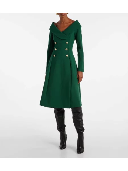 Rochie midi Dorothee Schumacher până la genunchi de costum verde