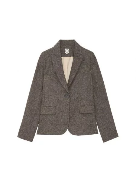 Marynarka Ines De La Fressange Paris wełniana szara