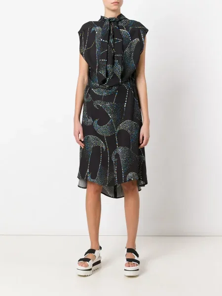 Rochie Balenciaga cu imagine negru