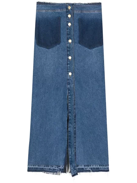 Maksi spódnica jeansowa Litkovskaya niebieska