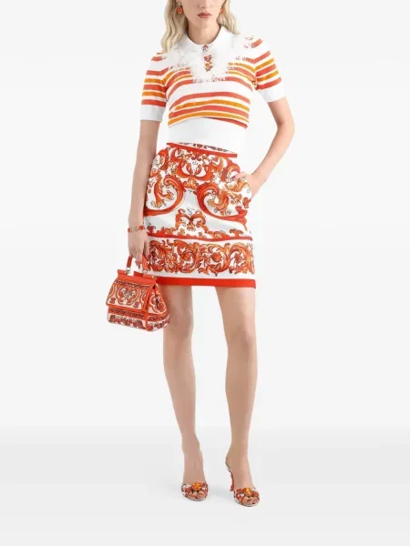 Fustă Dolce & Gabbana cu imagine alb
