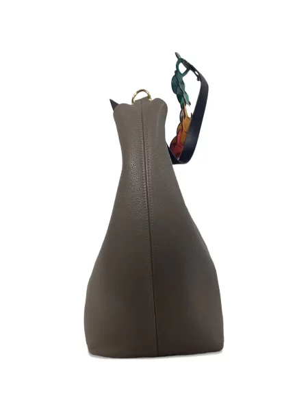 Geanta de piele Anya Hindmarch din piele gri