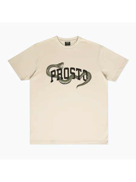 Tricou pentru bărbați PROSTO Snake beige bej