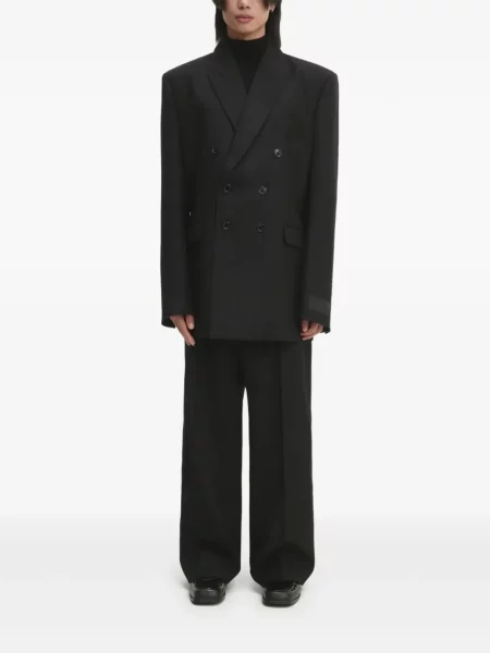 Pantaloni Vetements cu dungi negru