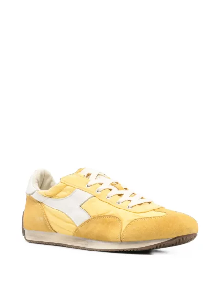 Sneakerși Diadora din piele de căprioară galben