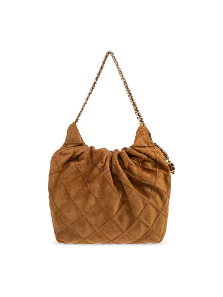 Torebka hobo Tory Burch zamszowa brązowa