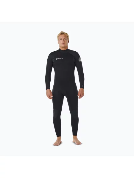 Costum de înot pentru bărbați Rip Curl Trad mm Back Zip black negru