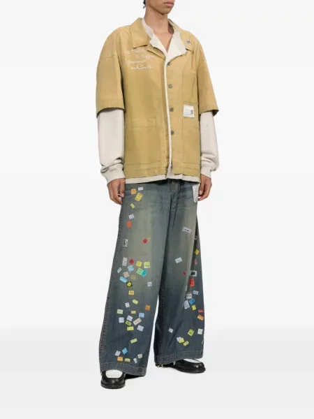 Pantaloni Maison Mihara Yasuhiro albastru
