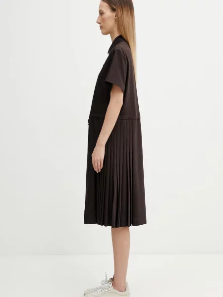 Lacoste rochie de vară cu lână maro