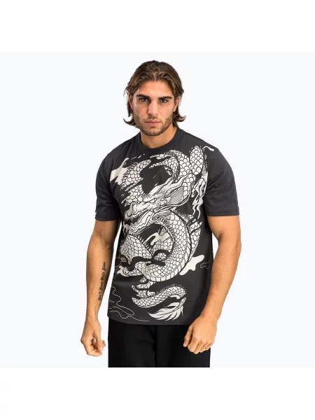 Koszulka Venum Dragon’S Flight Men’S T-Shirt charcoal grey/cream white biała