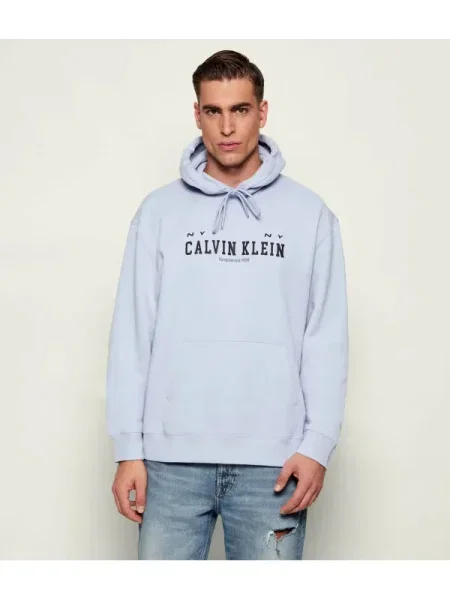 Geacă de blugi Calvin Klein Jeans albastru