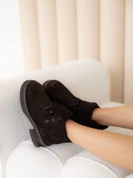 Замшевые ботинки 105.store коричневые