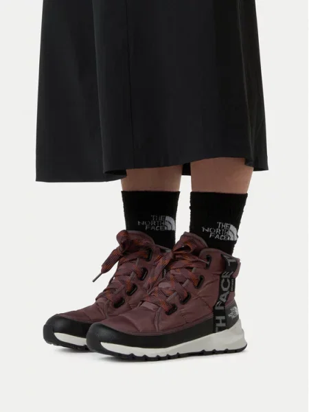 Čizme za snijeg The North Face Thermoball Lace Up Luxe Wp smeđa