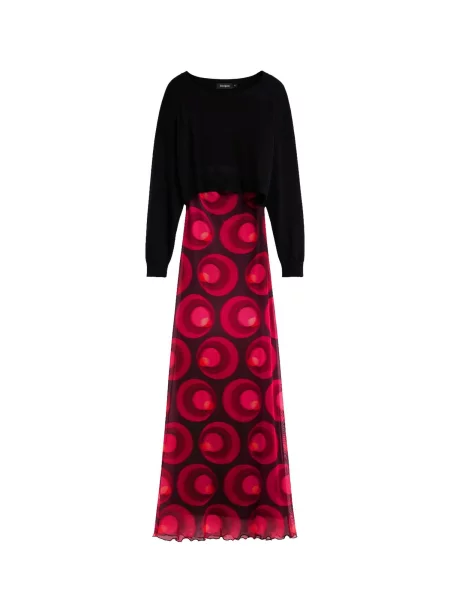 Desigual Rochie roșu negru