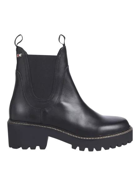 Sztyblety Tommy Hilfiger skórzane czarne