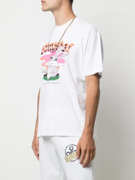 Tricou Domrebel cu imagine alb
