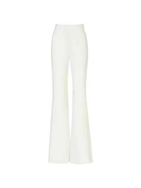 Pantaloni Costarellos din crep alb