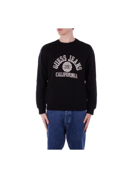 Guess Jeans bluza z nadrukiem czarny