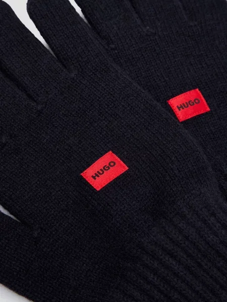 Вовняні рукавички Hugo сині