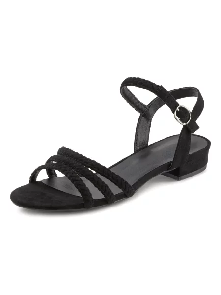 LASCANA Sandali s paščki črna
