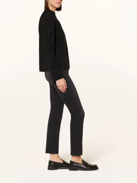 Opus Jeansy Straight Melly Base blau czarne
