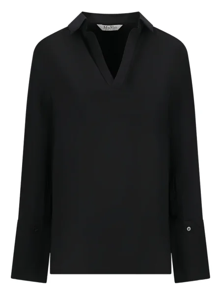 Top Max Mara cu decolteu în V negru