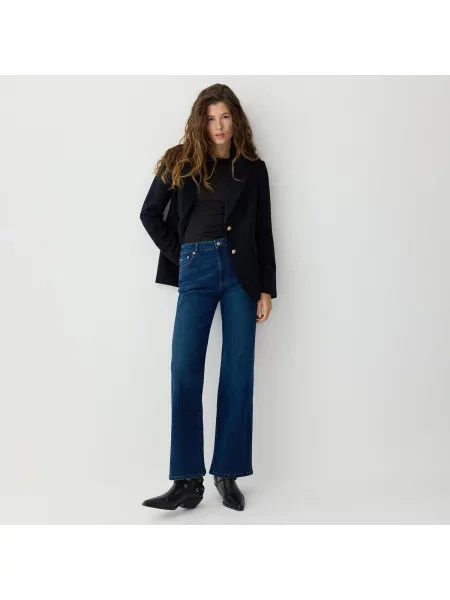 Reserved Džíny bootcut tmavomodrá