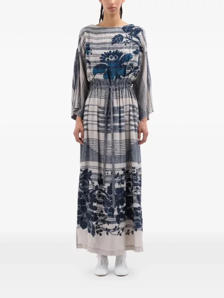 Sukienka maxi Pierre Louis Mascia w kwiatki z nadrukiem garniturowa