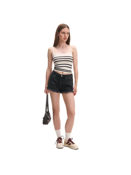 Джинсовые шорты Cropp черные