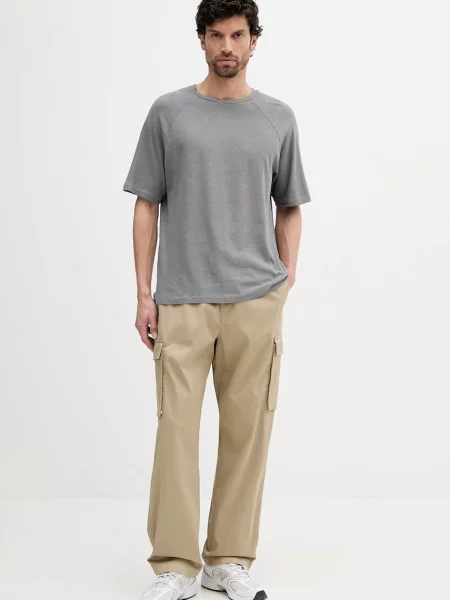 Calvin Klein Jeans spodnie w fasonie cargo beżowy