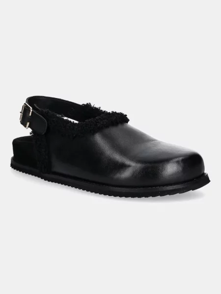 Answear.LAB papuci din piele negru