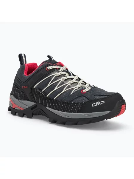 Trekové boty CMP Rigel Low Wp antracite/off white modré