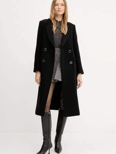 Шелковая классическая ошейниковый рубашка Pinko коричневая