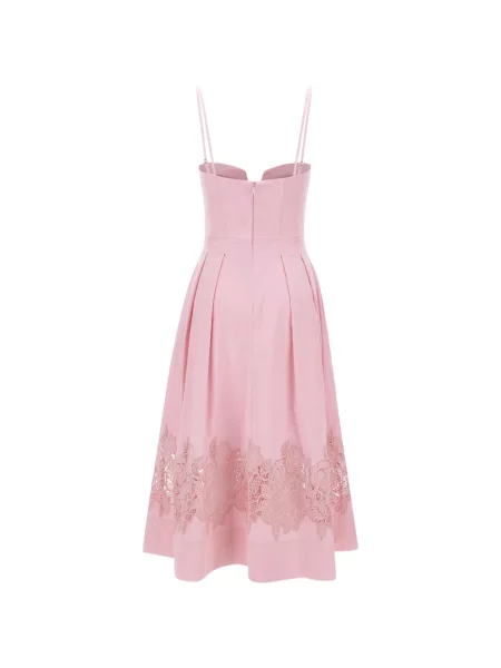 Rochie midi Rebecca Vallance din dantelă roz