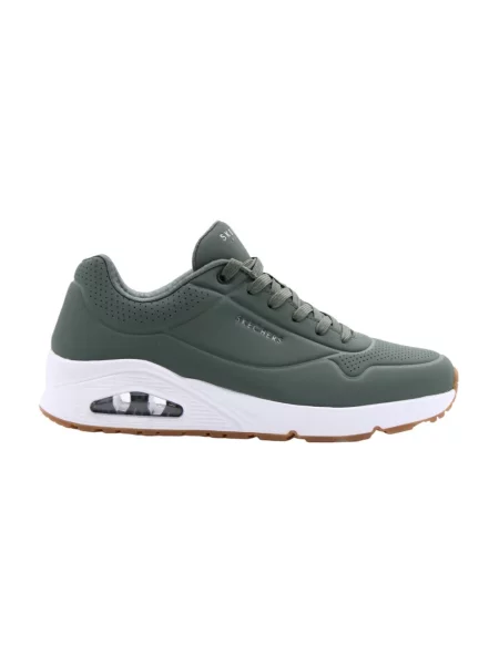 Sneakersy Skechers skórzane zielone