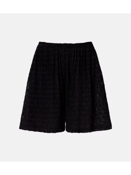 Pantaloni scurți Eres de mătase negru